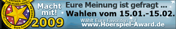 Banner zum Voting vom Hörspiel-Award 2009